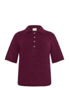 Kcemilia Polo Pullover Kaffe Curve Burgundy