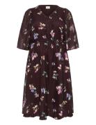 Kcclara Dress Kaffe Curve Brown