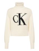 Blown Up Ck Loose Sweater Contra Calvin Klein Jeans Cream