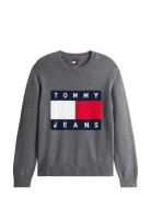 Tjm Reg Melange Flag Sweater Tommy Jeans Grey