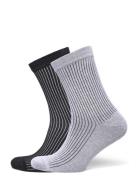 Core Rib Contrast Socks 2-Pack Organic Basics Grey