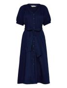 Zaves Chambray Ss Dress French Connection Navy
