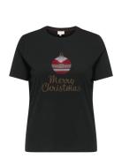 Carkita Xmas Ss O-Neck Jeans Fit Tee Jrs ONLY Carmakoma Black