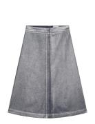 Metallic Denim Stellar Skirt Mads Nørgaard Grey