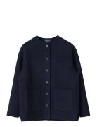 Double Faced Wool Blend Jacket Lexington Clothing Navy