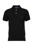 Slim Fit Cotton Mesh Polo Shirt Ralph Lauren Kids Black