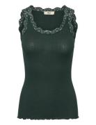 Rmwbalta Modal Sl U-Neck Top RM By Rosemunde Green