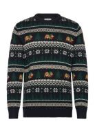 Winter Village Jaqucard O-Neck Knit Lindbergh Black