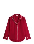 Solid Ls Flannel Shirt Tommy Hilfiger Red