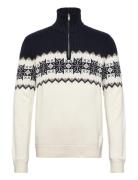 Jacquard Half Zip Christmas Knit Lindbergh Patterned