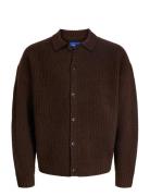 Joryork Knit Cardigan Polo Stydaw25 Jack & J S Brown