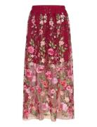 Fuschia Skirt A-View Red