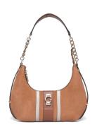 Erenia Top Zip Shoulder Bag GUESS Brown