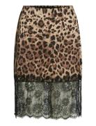 Nminferno Mw Short Satin Lace Skirt NOISY MAY Patterned