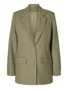 Slftania-Rita Ls Relaxed Blazer Noos Selected Khaki