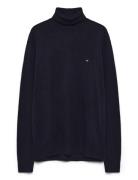Pima Org Ctn Cashmere Roll Neck Tommy Hilfiger Navy