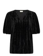 Kaelva Jersey Blouse Kaffe Black