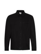 Ls Solid Silk Wool Easy Shirt Calvin Klein Black