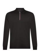 Ls Zip Interlock Reg Polo Tommy Hilfiger Black