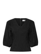 Slmaybel Blouse 3/4 Soaked In Luxury Black