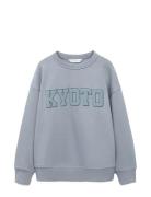 Over D Cotton Sweatshirt Mango Blue