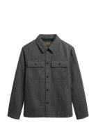 Merchant Herringb Overshirt Superdry Grey