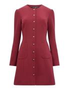 Celie Button Through Dress French Connection Burgundy