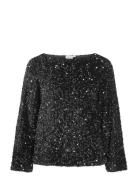 Vifaith Boat Neck L/S Sequin Top/1 Vila Black