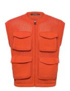 Crochet Vest Daily Paper Orange