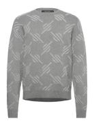 Tevin Monogram Knit Sweater Daily Paper Grey