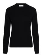 Rwdarcy Ls Pointelle Crew Knit Rosemunde Black