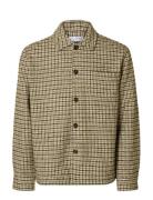 Slhregari Wool Blend Nf Undyed Overshirt Selected Beige