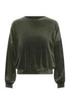 Top Ls Velours Crew Hunkemöller Khaki