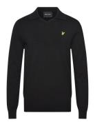Cotton Merino Football Collar Jumper Lyle & Scott Black