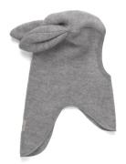 Balaclava Ears Wool Fleece Huttelihut Grey