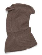 Balaclava Ears Wool Knit Huttelihut Brown
