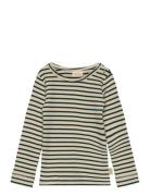 T-Shirt L/S Modal Striped Petit Piao Green