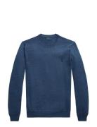 Slim Fit Washable Wool Crewneck Sweater Polo Ralph Lauren Blue