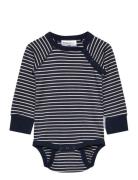 Body L.s Navy Beige Stripe Geggamoja Navy