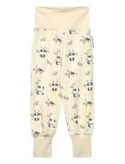 Bamboo Baby Pants Green Tractor Geggamoja Cream