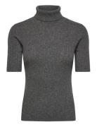 Turtleneck Rib T-Shirt Davida Cashmere Grey