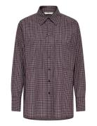 Onlfenna L/S Over Check Shirt Wvn ONLY Burgundy