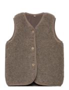 Vest Wool Teddy W. Lining Huttelihut Brown