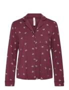 Essential Jersey Long-Sleeved Jacket Hunkemöller Burgundy