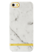 Richmond And Finch Carrera White Marble Glossy - Gold iPhone 5/5S/SE C...