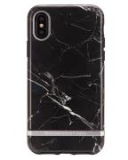 Richmond And Finch Black Marble - Silver iPhone X/Xs Cover