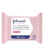 Johnsons Make-Up Be Gone 5-in-1 Refreshing Cleansing Wipes   25 stk.