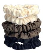 Yuaia Haircare Soft Satin Scrunchies Coffee   6 stk.