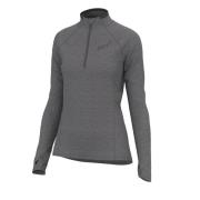 Women's Mid Long Sleeve Zip Light Grey