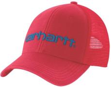 Carhartt Canvas Mesh-Back Logo Graphic Cap Fire Red